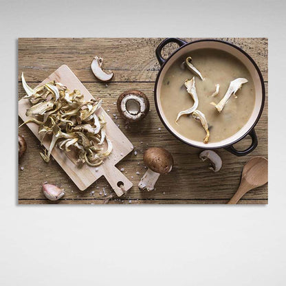 Canvas Wall Art Print For Kitchen Mushroom cream soup