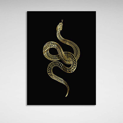 Canvas Wall Art Print Golden snake