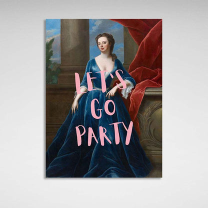 Canvas Wall Art Print Let's go party