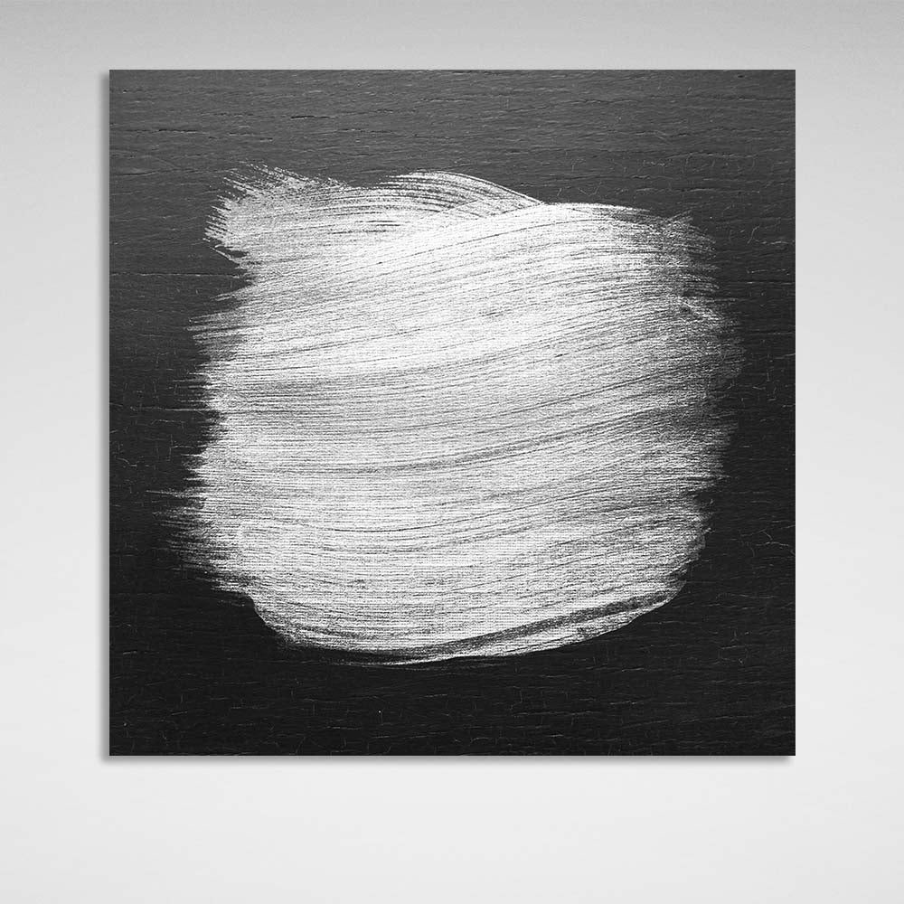 Silver strokes on a dark wood background Abstraction Canvas Wall Art Print