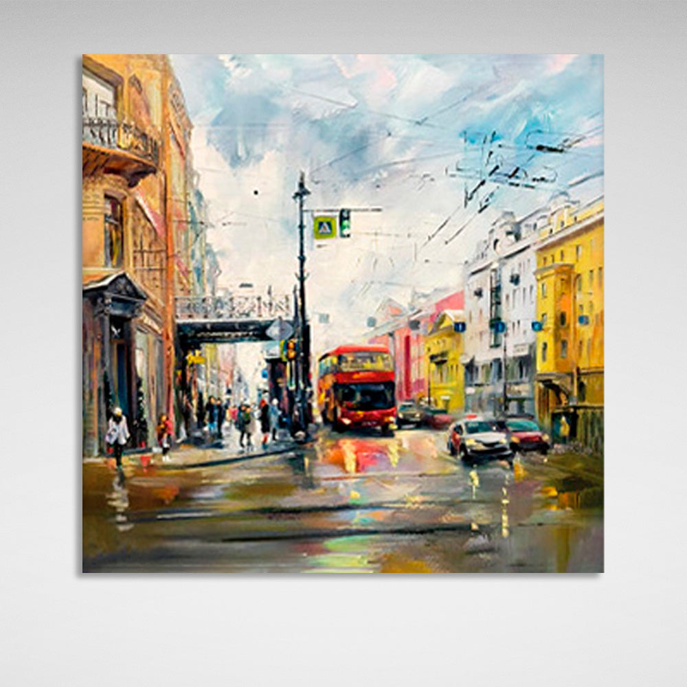 Weekday London Canvas Wall Art Print