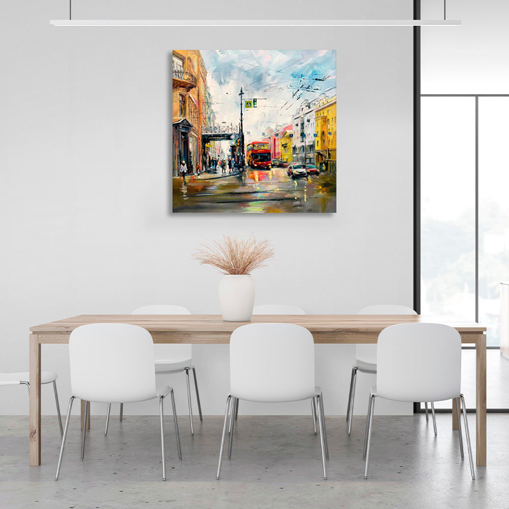 Weekday London Canvas Wall Art Print