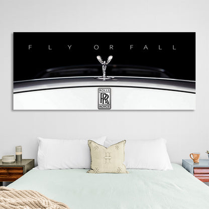 FLY OR FALL Motivational Canvas Wall Art Print