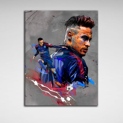 Footballer Neymar Canvas Wall Art Print