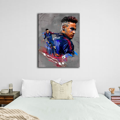 Footballer Neymar Canvas Wall Art Print