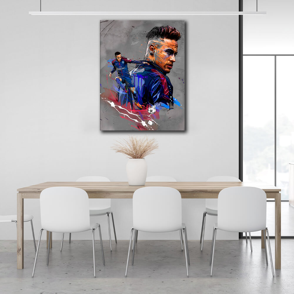 Footballer Neymar Canvas Wall Art Print