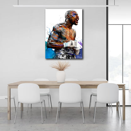 Boxer Floyd Mayweather Canvas Wall Art Print