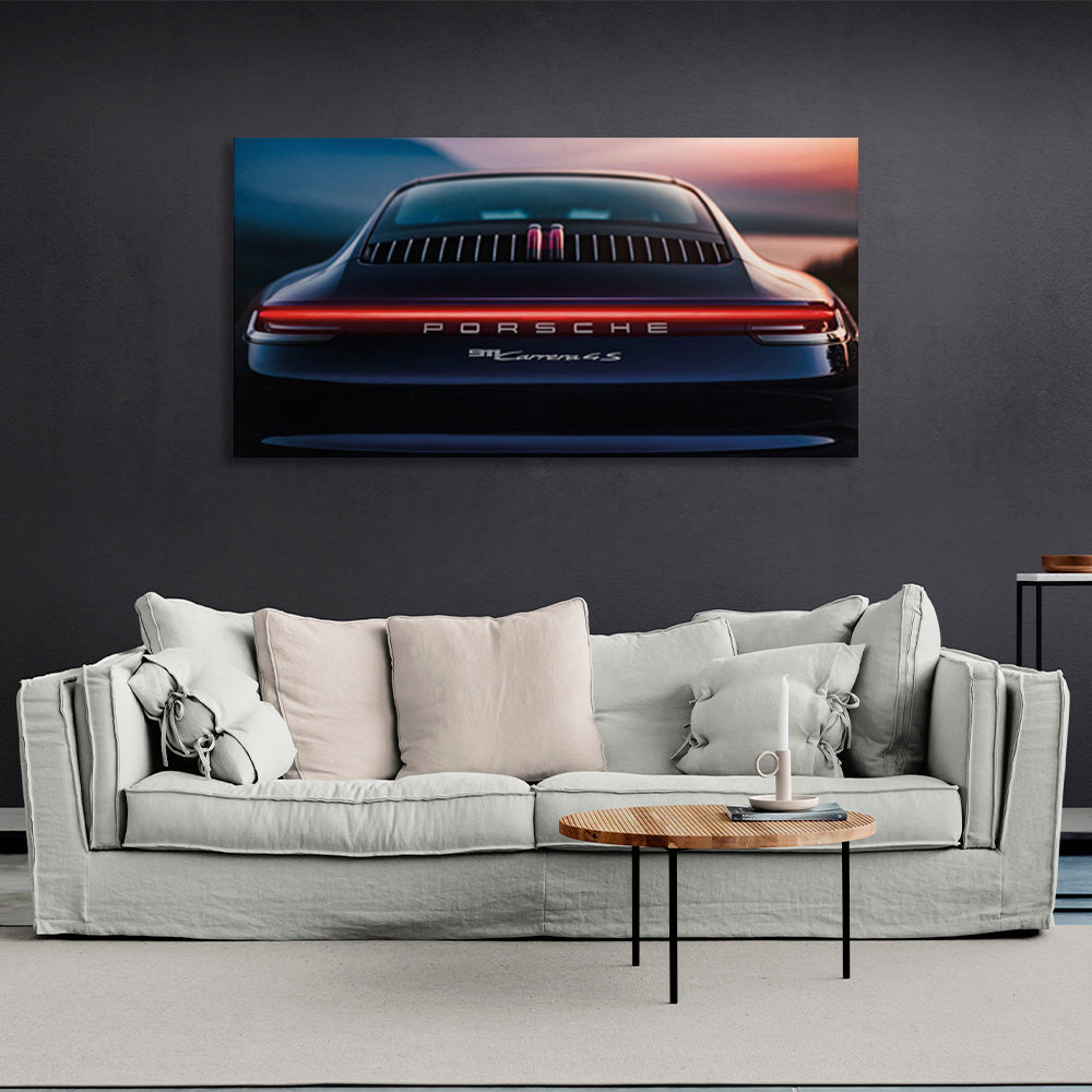 Porsche car Canvas Wall Art Print