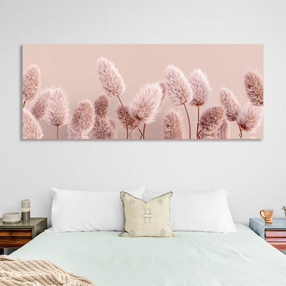 Soft beige plants on a pastel background Canvas Wall Art Print