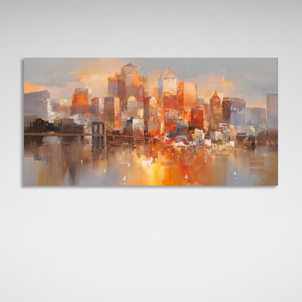 Big City Canvas Wall Art Print