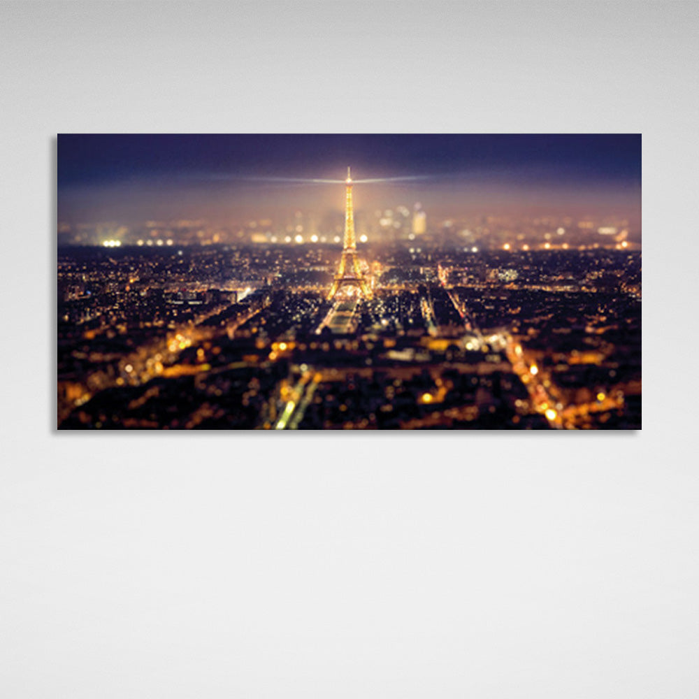 Paris at night Canvas Wall Art Print