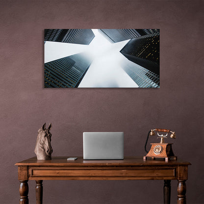 High-rises from the lower angle Canvas Wall Art Print