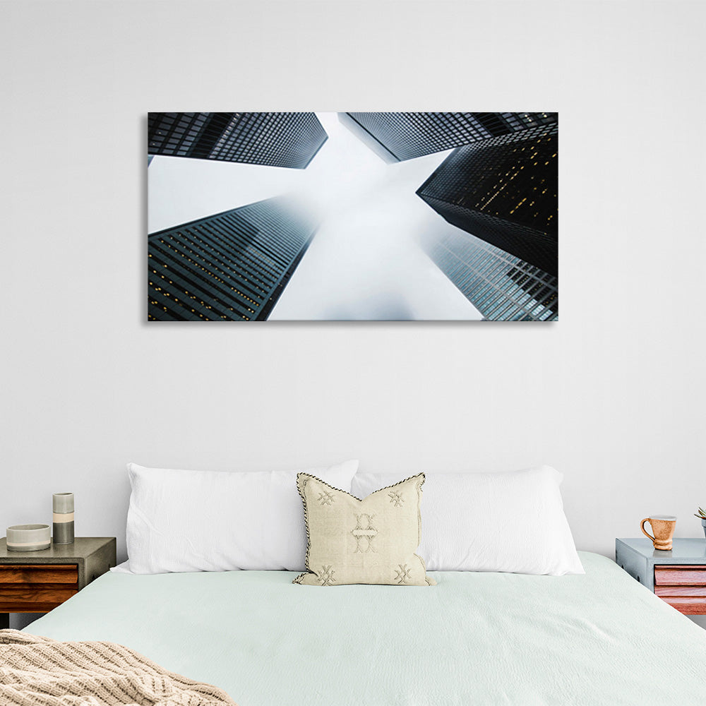 High-rises from the lower angle Canvas Wall Art Print