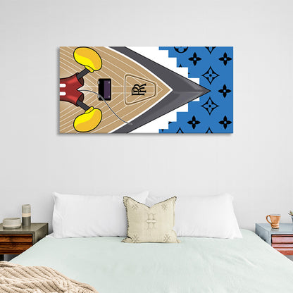 Cartoon abstract Canvas Wall Art Print