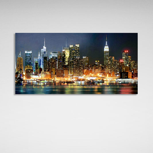 Evening New York Canvas Wall Art Print