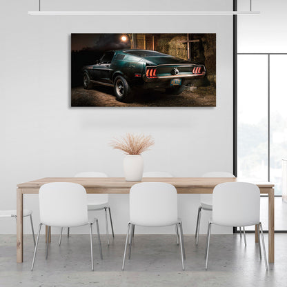 The car in the rock Canvas Wall Art Print