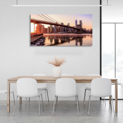 Dawn in the big city Canvas Wall Art Print