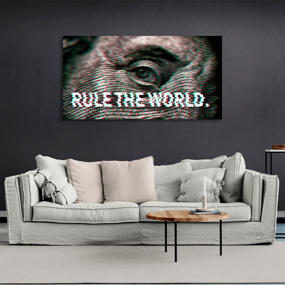 Franklin's eye with the inscription Motivational Canvas Wall Art Print