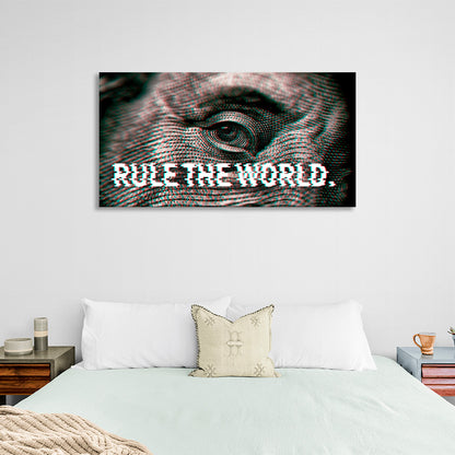 Franklin's eye with the inscription Motivational Canvas Wall Art Print