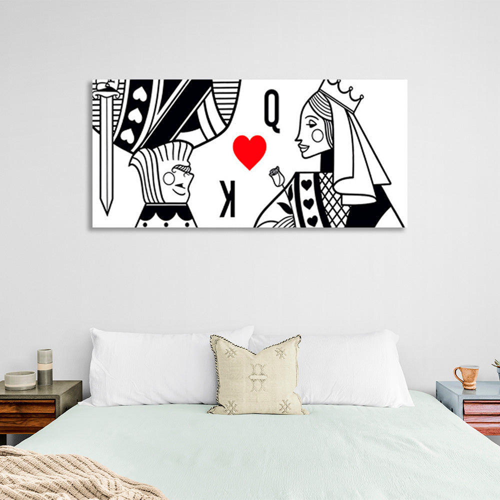 King and queen cards Canvas Wall Art Print