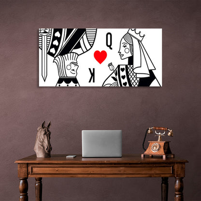 King and queen cards Canvas Wall Art Print