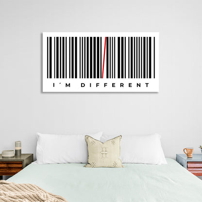 Bar code with the inscription Motivational Canvas Wall Art Print