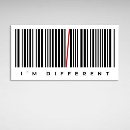 Bar code with the inscription Motivational Canvas Wall Art Print