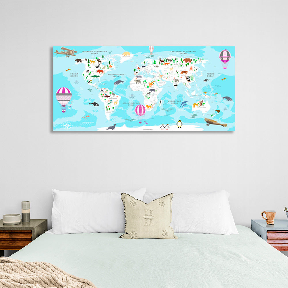 Game Map Canvas Wall Art Print