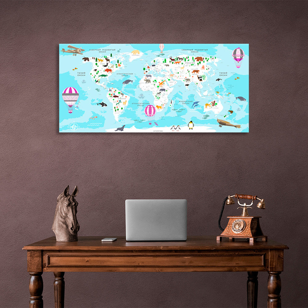 Game Map Canvas Wall Art Print