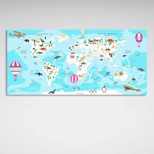 Game Map Canvas Wall Art Print