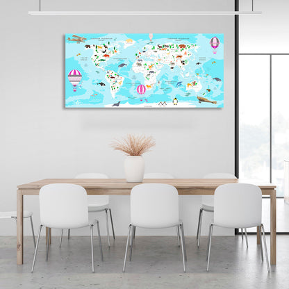 Game Map Canvas Wall Art Print