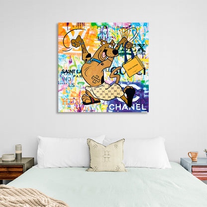 Scooby Doo graffiti-style Canvas Wall Art Print