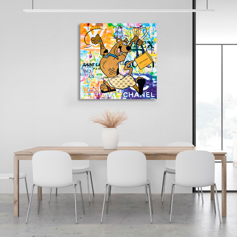 Scooby Doo graffiti-style Canvas Wall Art Print