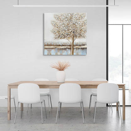 A tree in pastel colors Canvas Wall Art Print