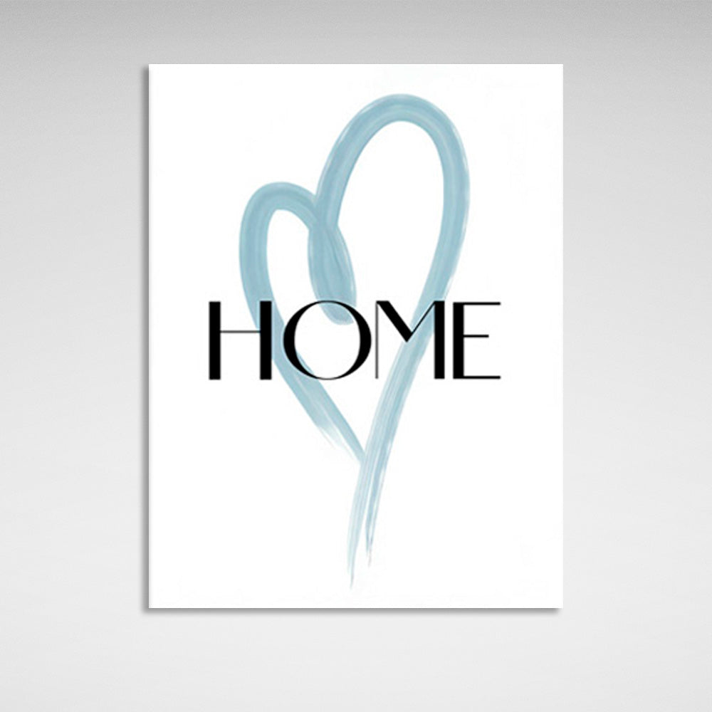 The inscription HOME Canvas Wall Art Print