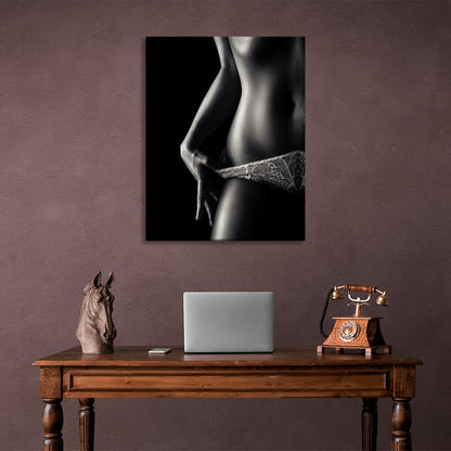 The girl's figure Canvas Wall Art Print