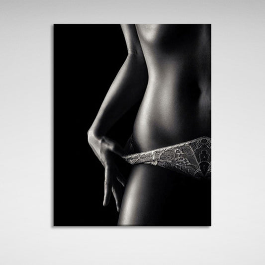 The girl's figure Canvas Wall Art Print