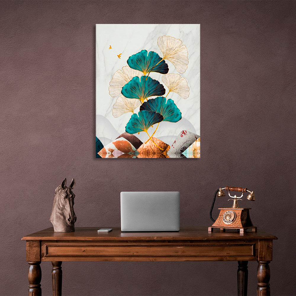 Abstraction plants Abstraction Canvas Wall Art Print