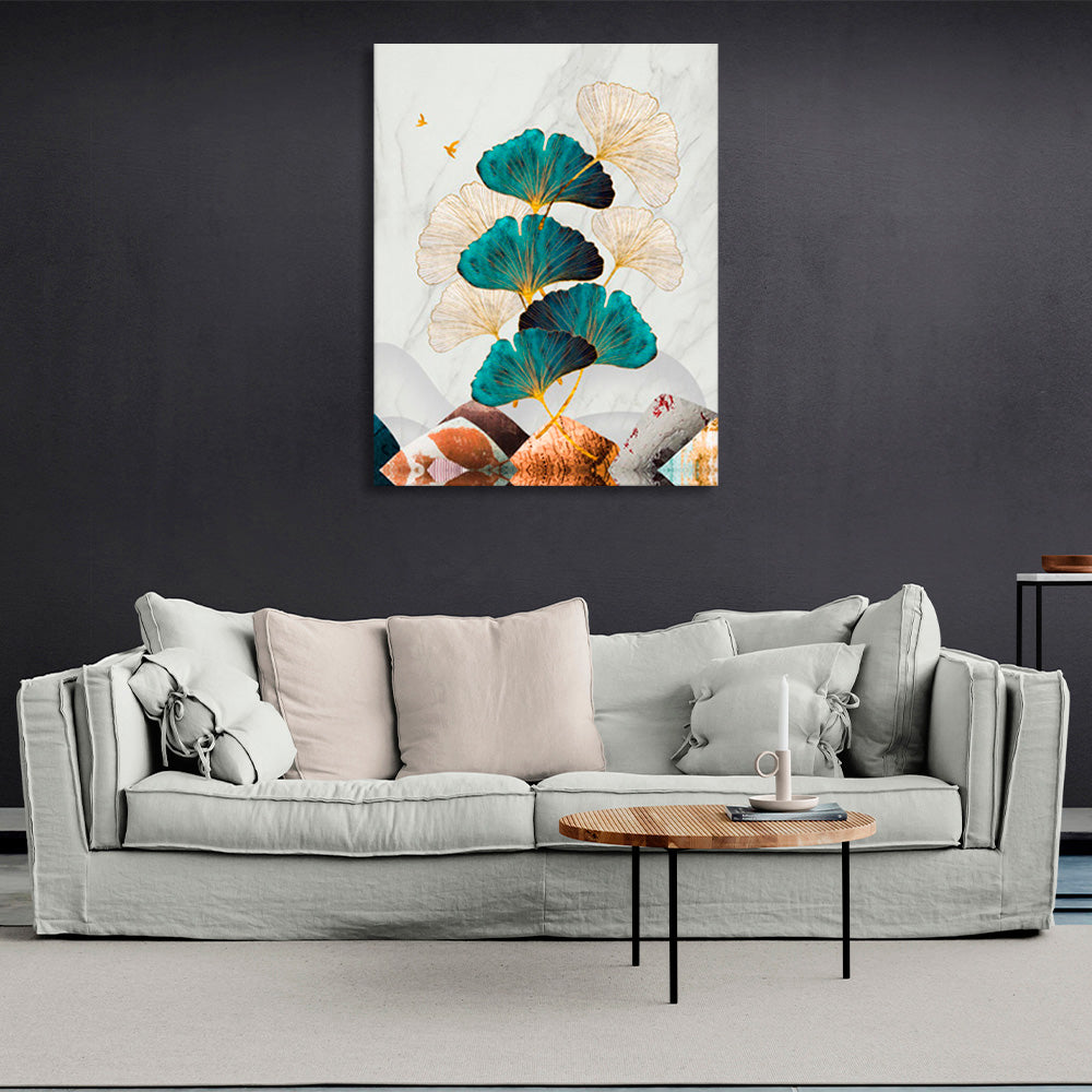 Abstraction plants Abstraction Canvas Wall Art Print