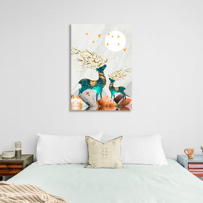 Abstraction deers Abstraction Canvas Wall Art Print