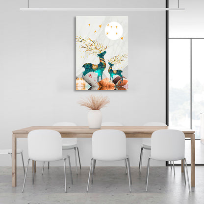 Abstraction deers Abstraction Canvas Wall Art Print