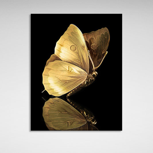 Golden butterfly Canvas Wall Art Print