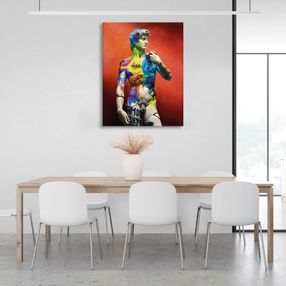 Greek sculpture in graffiti colors Canvas Wall Art Print