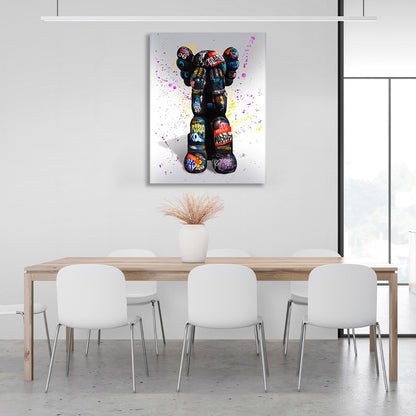 A graffiti-style bullshit doll Canvas Wall Art Print