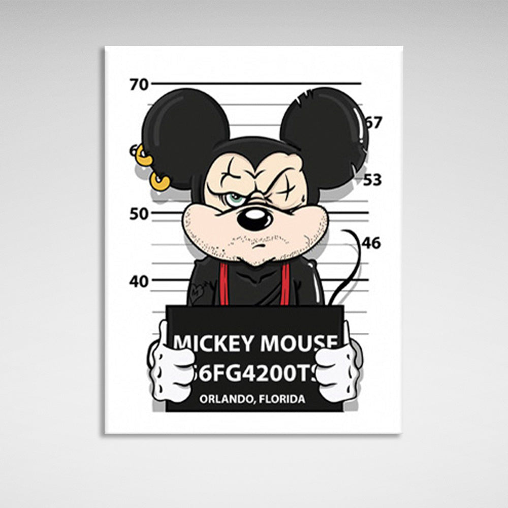 Prisoner Mickey Mouse Canvas Wall Art Print