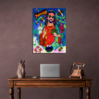 Graffiti-style man Canvas Wall Art Print