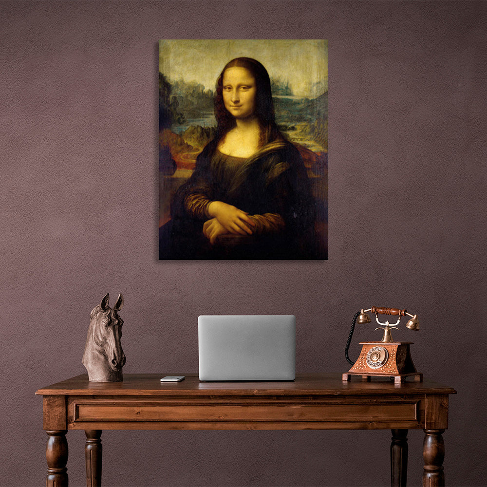 Mona Lisa Leonardo Da Vinci Reproduction Canvas Wall Art Print