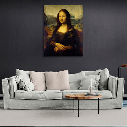 Mona Lisa Leonardo Da Vinci Reproduction Canvas Wall Art Print