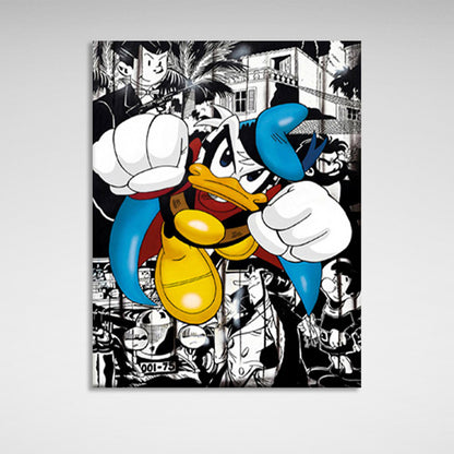 Duck Superman Inspirational Canvas Wall Art Print