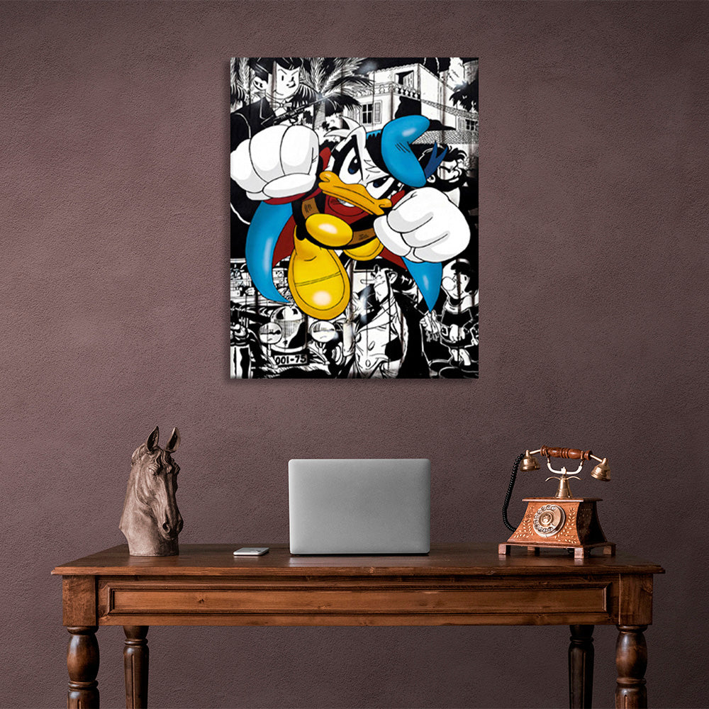 Duck Superman Inspirational Canvas Wall Art Print